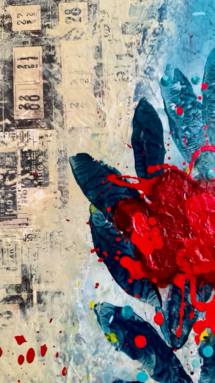 Bell Bottom Blue Jeans is 12x48. On my site soon or @saatchiart or DM me. Acrylic and mixed media on canvas. Comes wired and ready to hang. 
🇫🇷 Bell Bottom Blue Jeans mesure 30x122cm. Sera sur mon site ou via @saatchi et @artmajeur. Ou en DM.