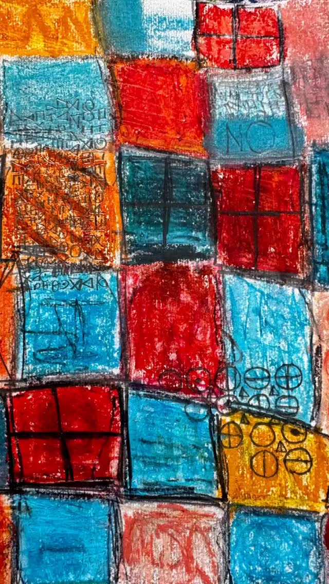 New addition to a series with same colors, same tools and always different results. Scroll to see others in my page. 
🇫🇷Autre esquisse en gardant toujours les mêmes couleurs, mêmes matériaux mais le résultat est toujours différent. 
#sketchbookscribbles #femmeartistepeintre #scribbles #samethingdifferentresult #chickswhocreate