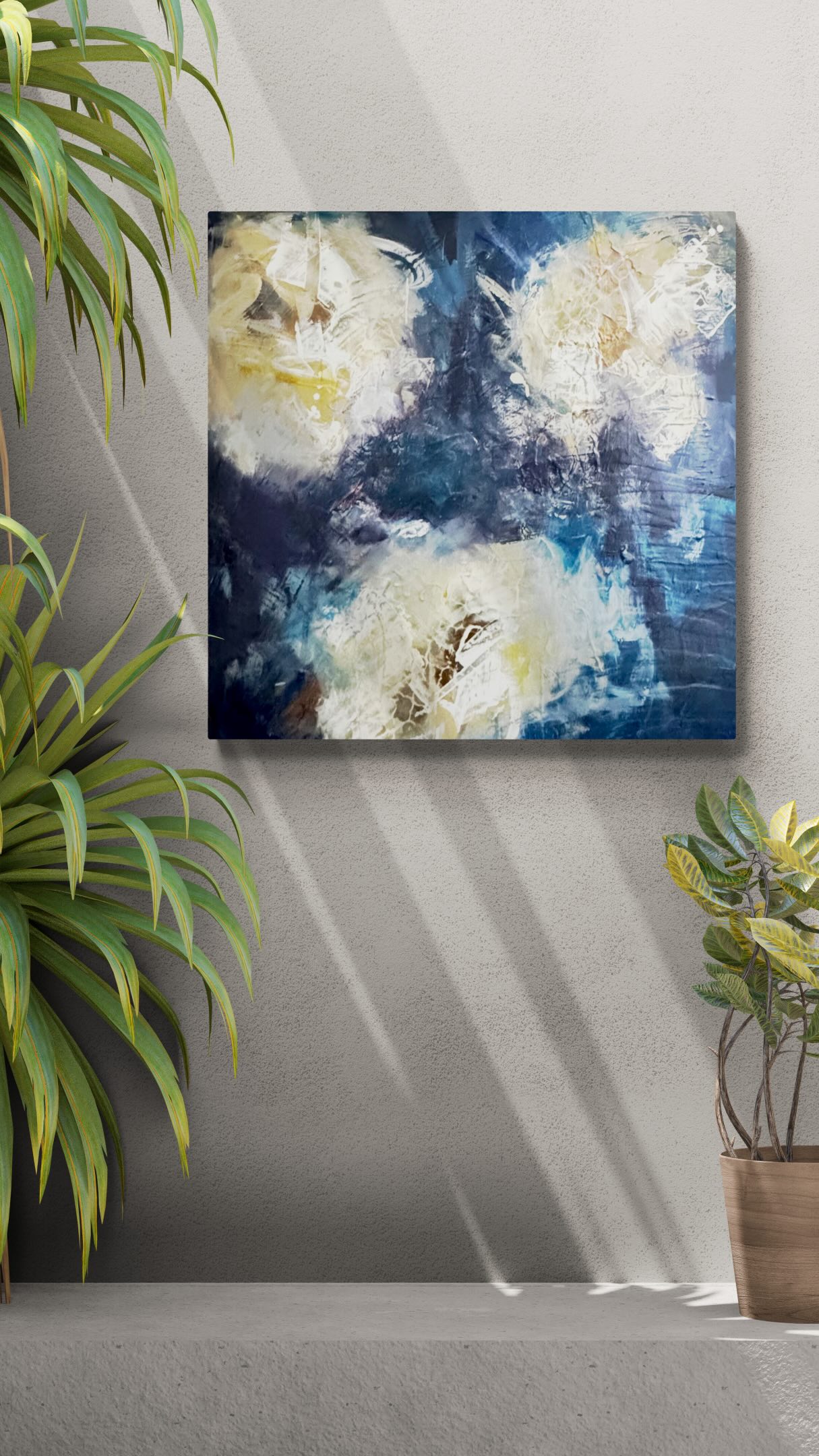 #throwbackthursday I never tire of the #blues in this one. Baby Fog is 24x24. DM me or find it in @saatchiart or @gallea_art 
🇫🇷 j’adore les #bleus dans cette toile. Elle mesure 60x60 cm. Par message perso ou @gallea_art 
#femmeartistepeintre #artabstrait